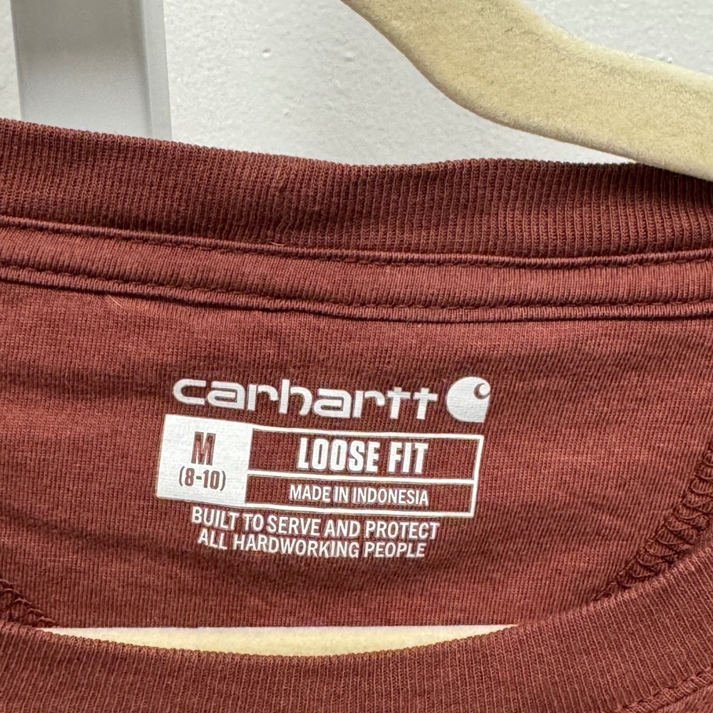 Carhartt Women's Medium Loose Fit Lightweight Long-Sleeve T-Shirt Graphic Script - Picture 6 of 8